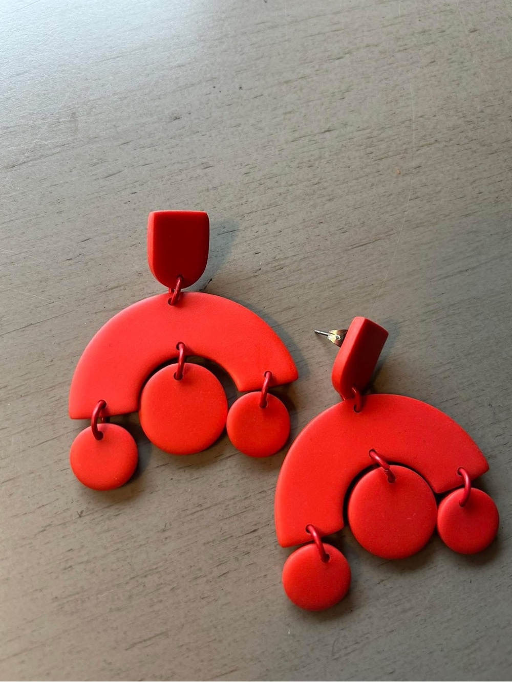 Made by Maeberry Bold Red Statement Dangle Earrings